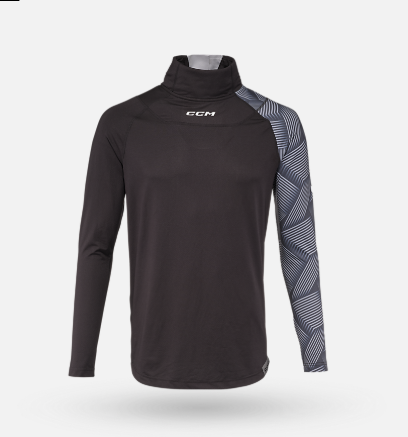 CCM Baselayer Top Senior W/ Neck Guard