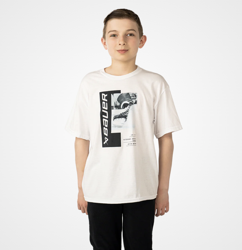 BAUER Edge Graphic Tee Youth White